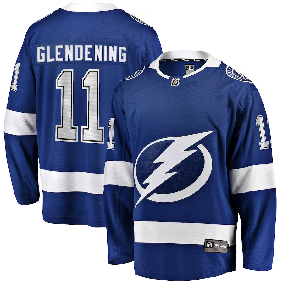 Men's Tampa Bay Lightning Luke Glendening #11 Blue Jersey
